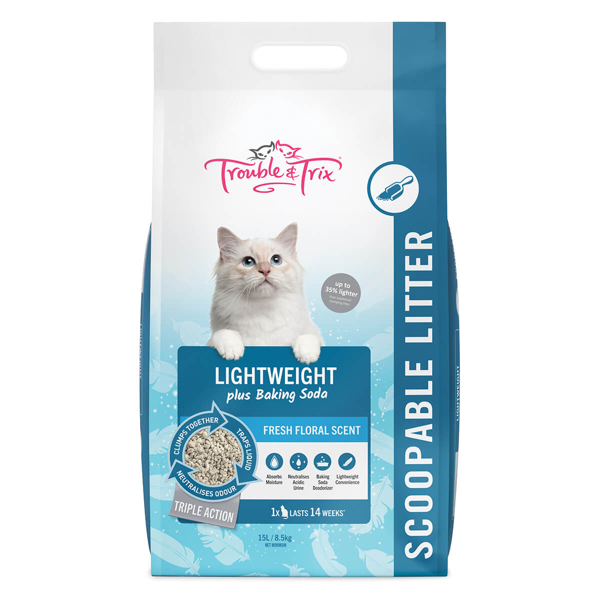 Trouble & Trix Lightweight Plus Baking Soda Cat Litter
