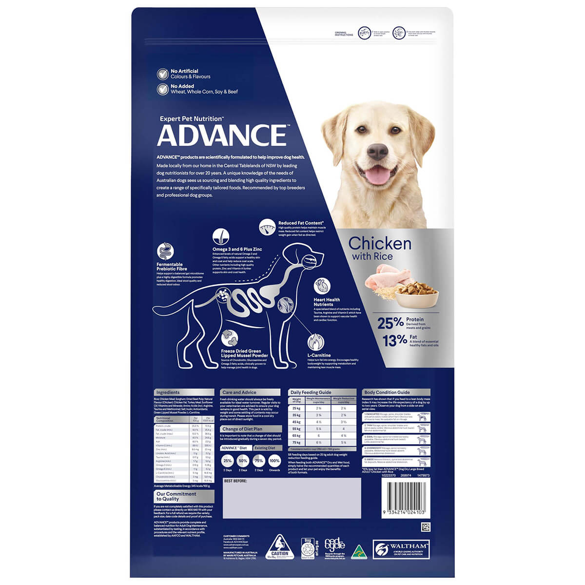 Advance Weight Control Large Breed Adult Chicken Dry Dog Food