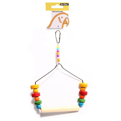 Avi One Bird Toy Coloured Block & Swing