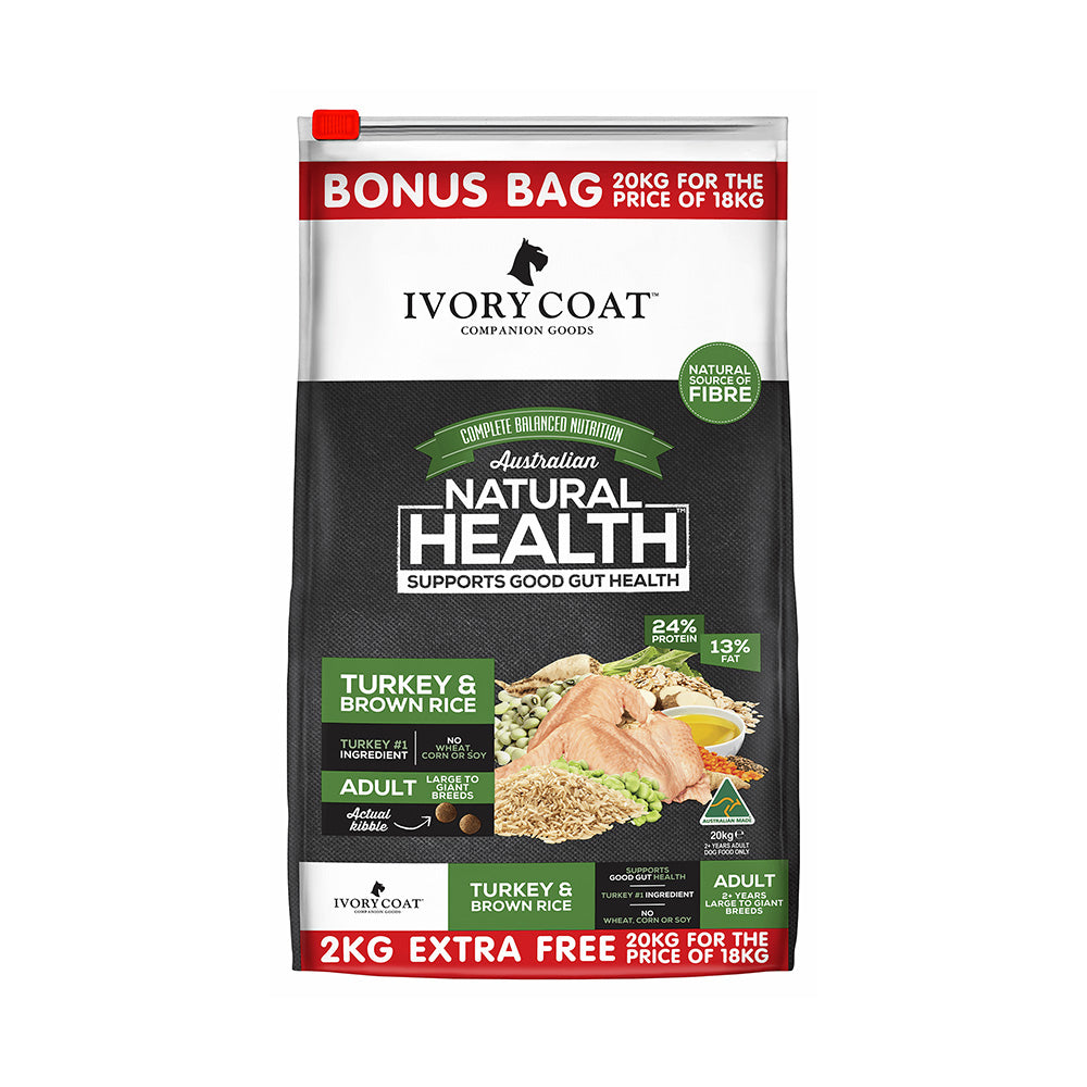 Ivory Coat Turkey & Brown Rice Dry Dog Food 20kg