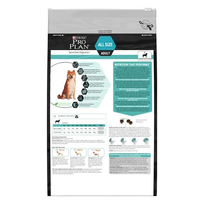 Pro Plan Sensitive Digestion Adult Lamb & Rice Dry Dog Food