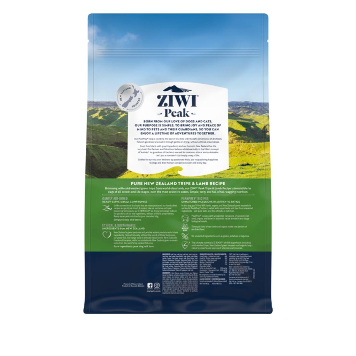 Ziwipeak Air Dried Tripe & Lamb Dry Dog Food