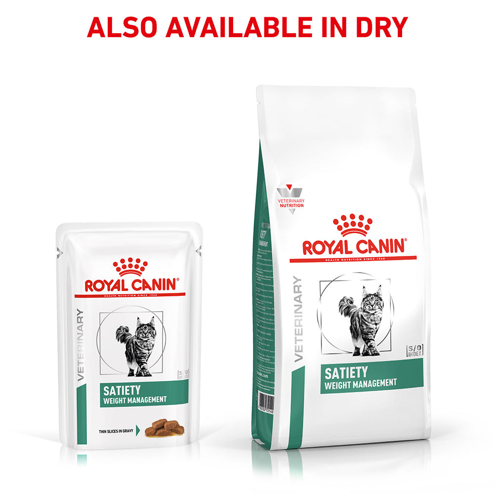 ROYAL CANIN VETERINARY DIET Satiety Adult Wet Cat Food Pouches