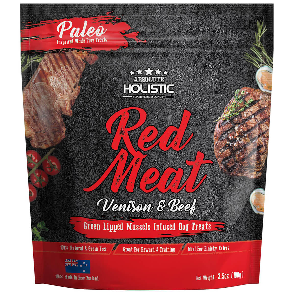 Absolute Holistic Red Meat Beef & Venison Air Dried Dog Treats