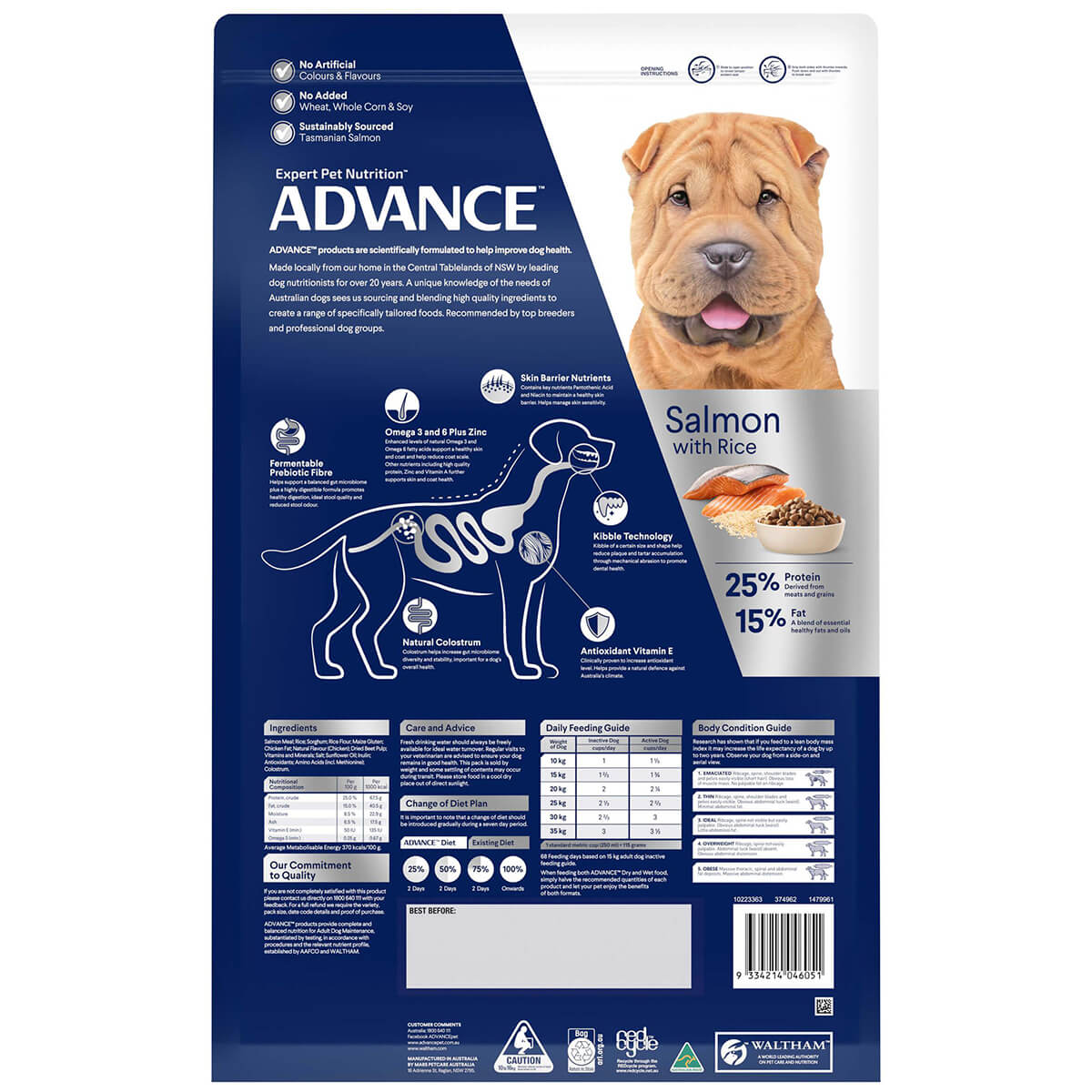 Advance Sensitive Skin & Digestion Adult Salmon Dry Dog Food