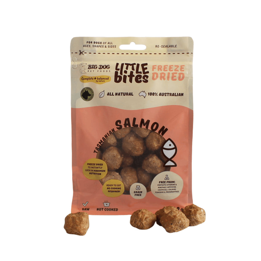 Big Dog Tasmanian Salmon Little Bites Freeze Dried Dog Treats