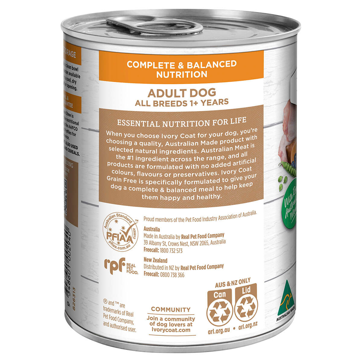 Ivory Coat Grain Free Adult Chicken & Coconut Oil Wet Dog Food