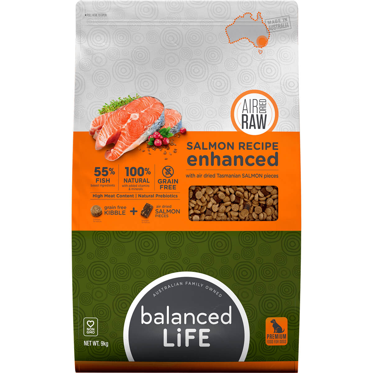 Balanced Life Dry Dog Food with Salmon Pieces