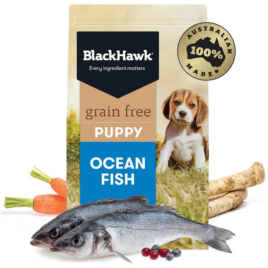 Black Hawk Grain Free Wild Caught Ocean Fish Dry Puppy Food