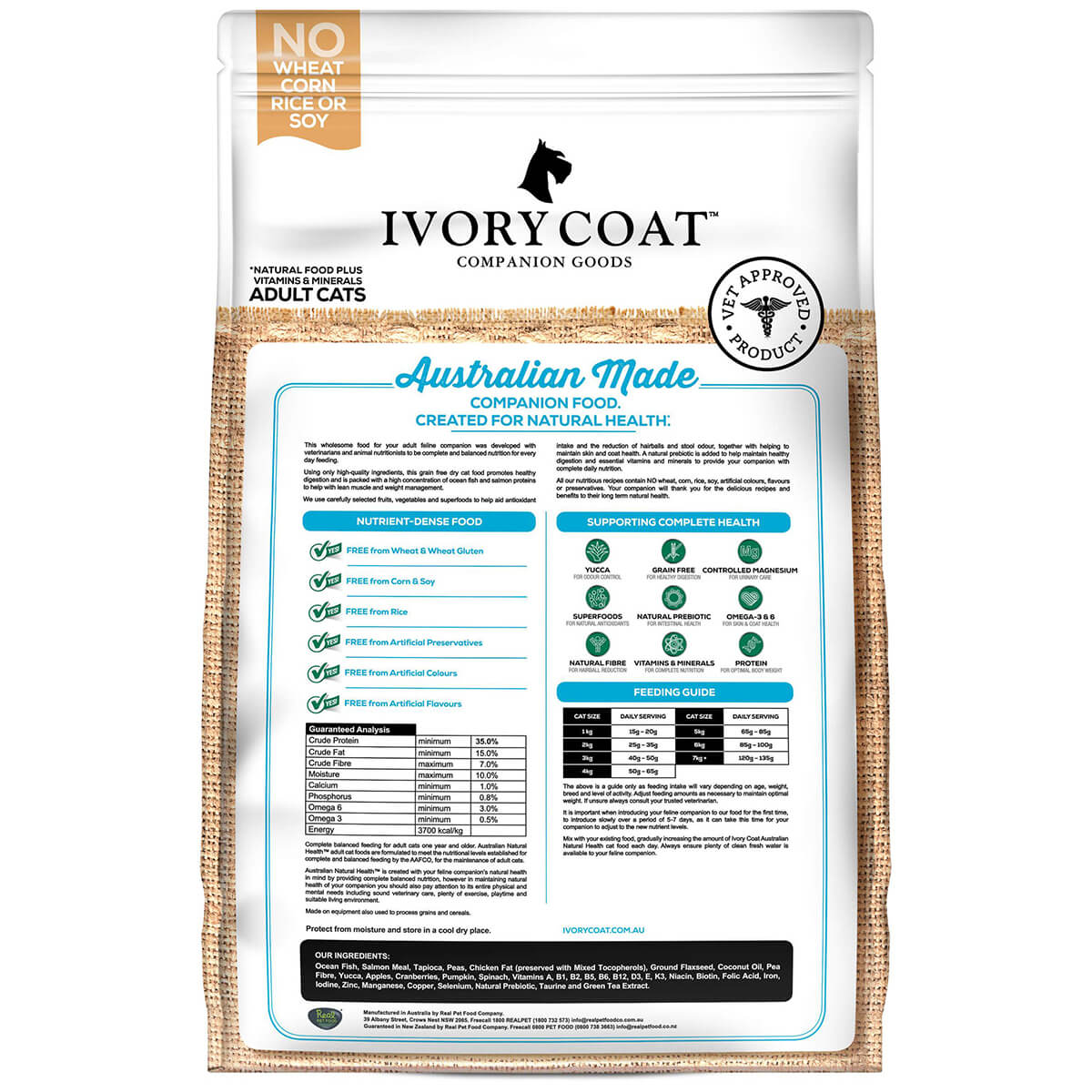Ivory Coat Grain Free Adult Ocean Fish & Salmon Dry Cat Food