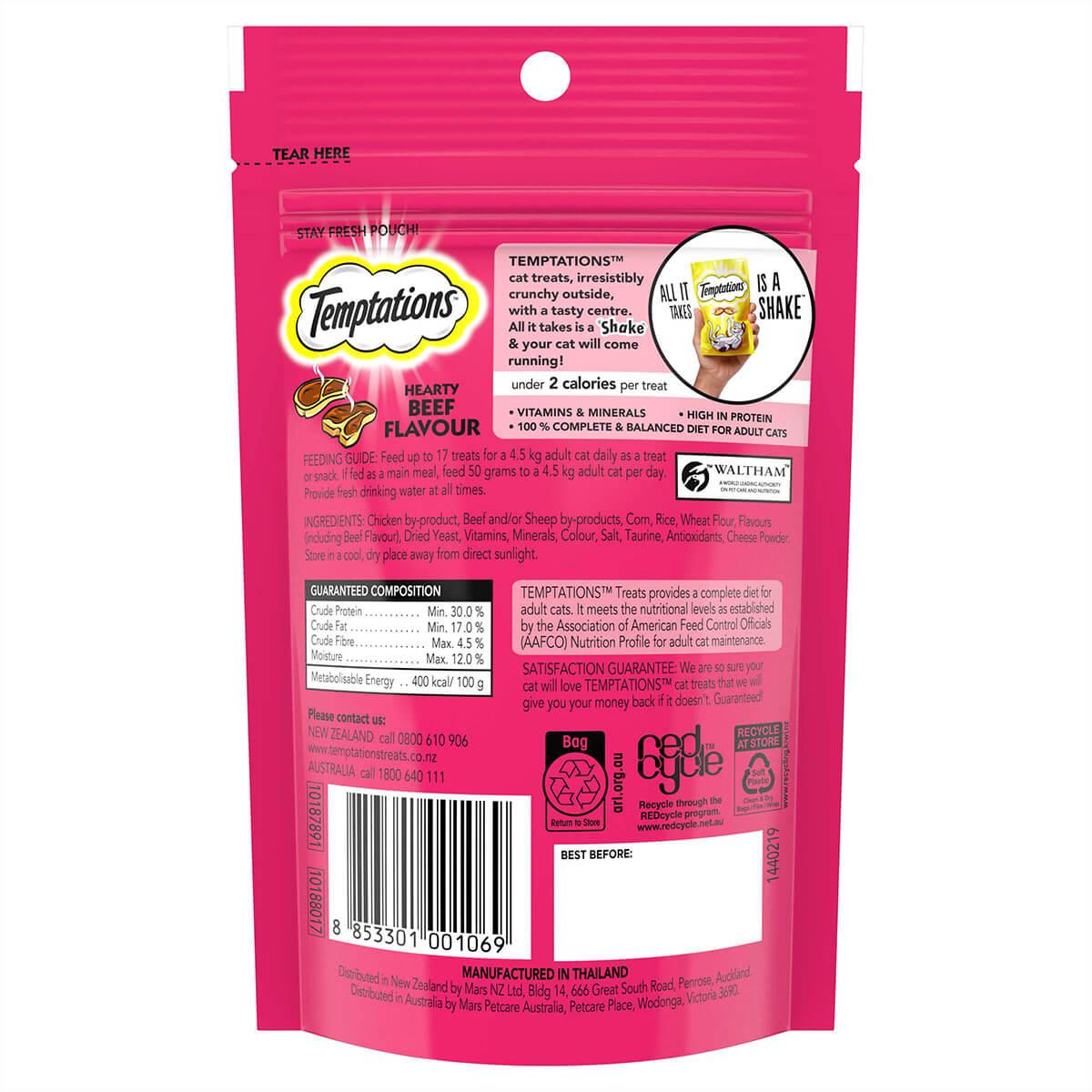 Temptations Hearty Beef Cat Treats