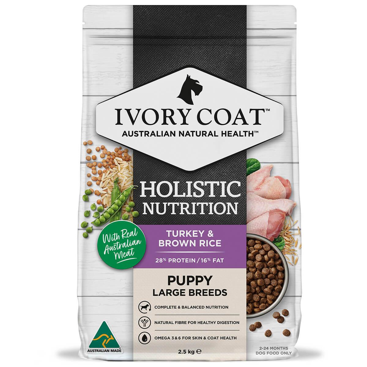 Ivory Coat Large Breed Puppy Turkey & Brown Rice Dry Dog Food