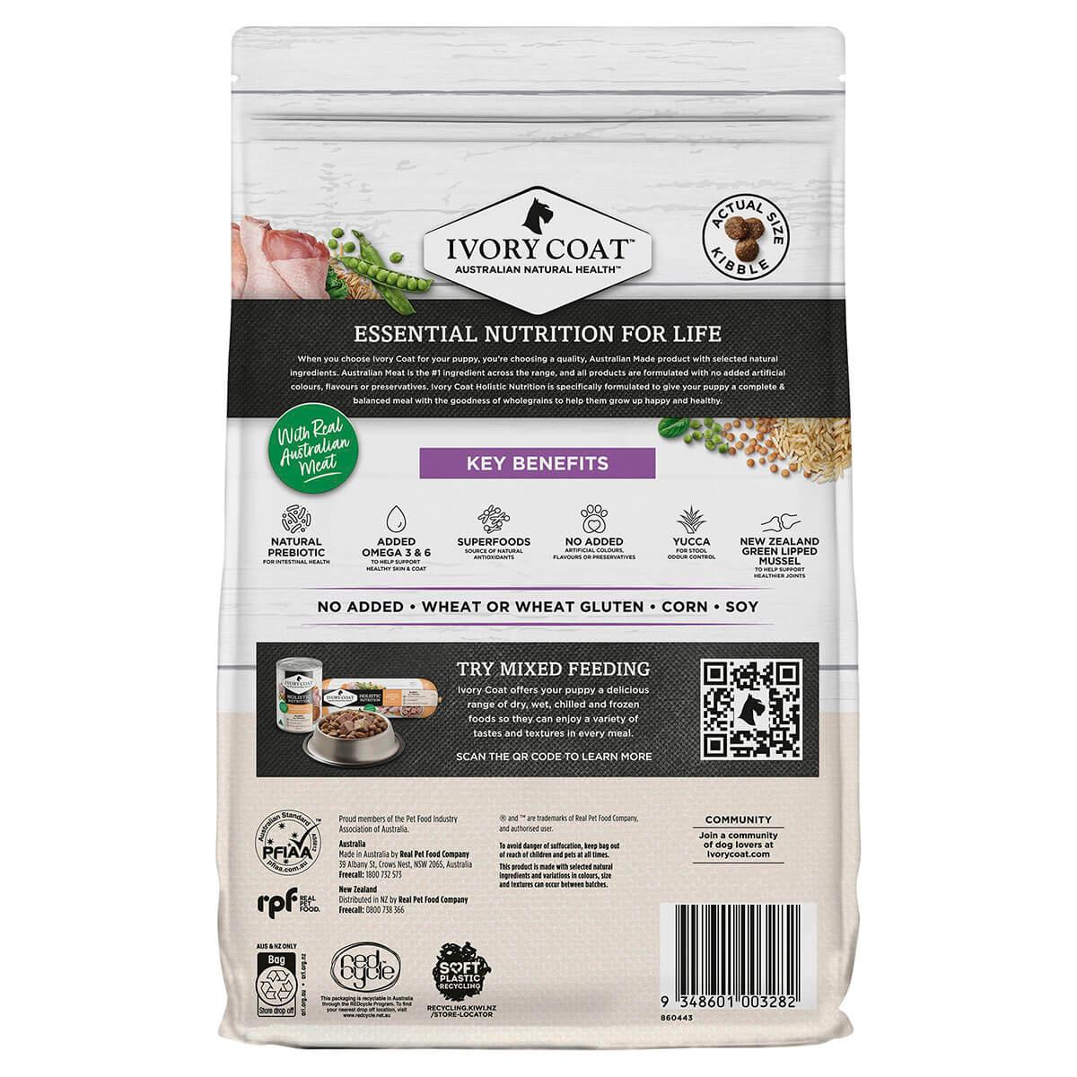 Ivory Coat Large Breed Puppy Turkey & Brown Rice Dry Dog Food