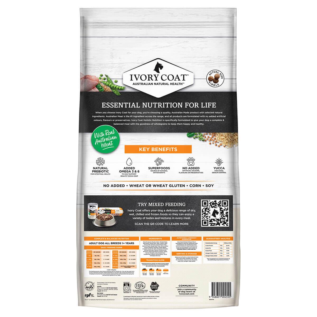 Ivory Coat Adult Chicken & Brown Rice Dry Dog Food