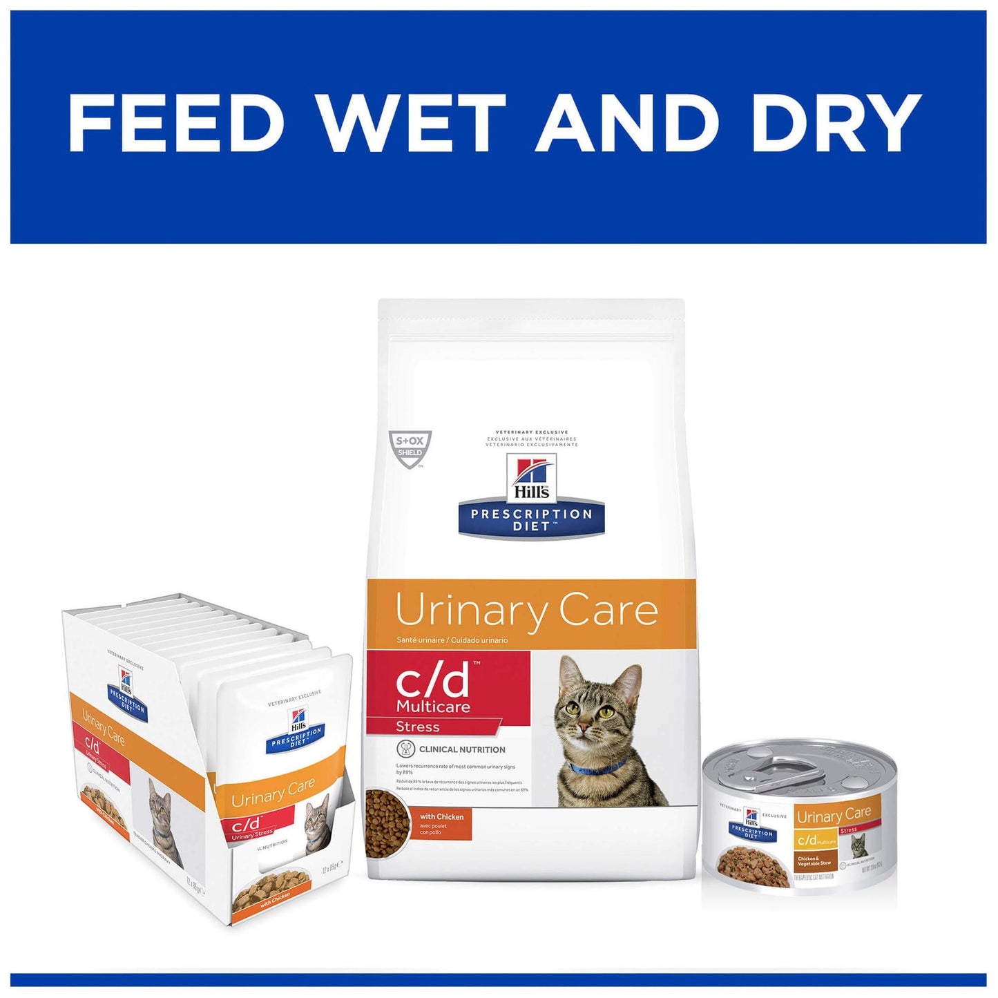 Hill's Prescription Diet C/D Urinary Stress Pouches Wet Cat Food
