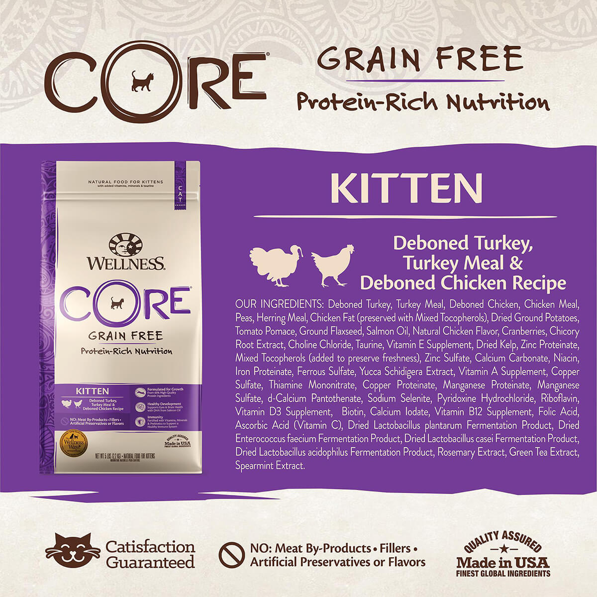 Wellness Core Grain Free Kitten Dry Cat Food