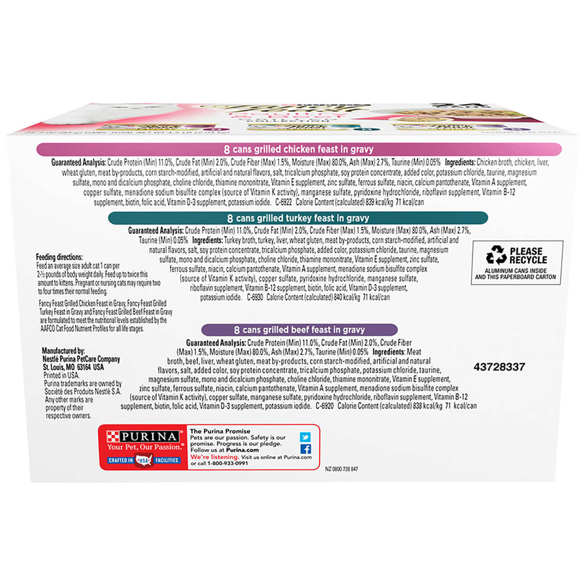 Fancy Feast Classic Beef & Poultry Grilled 24x85g