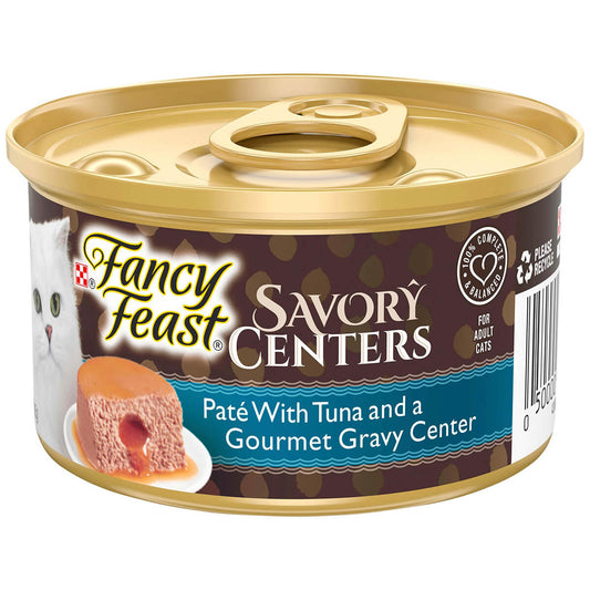 Fancy Feast Savory Centers Pate With Tuna and a Gourmet Gravy Center 85g