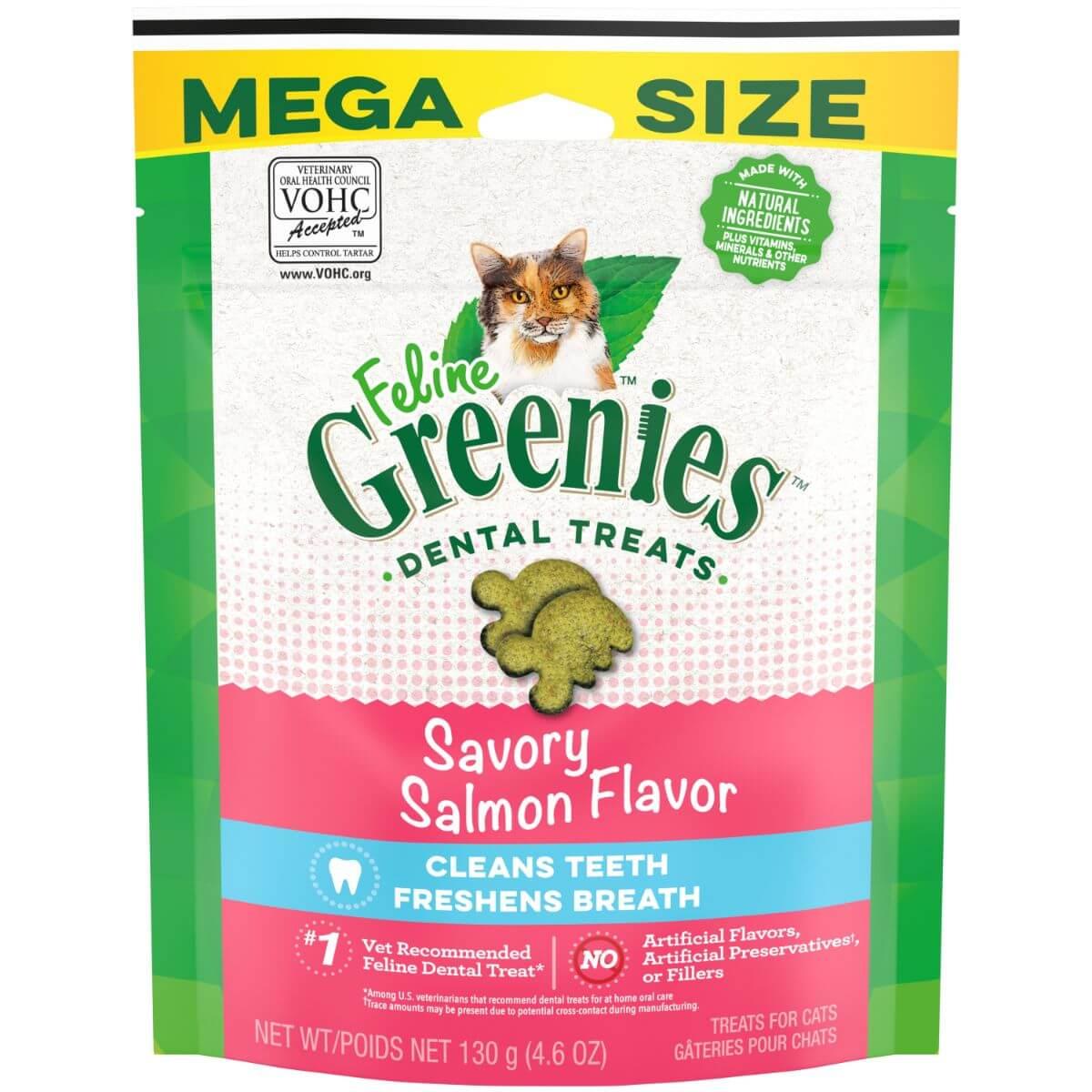 Greenies Savory Salmon Feline Cat Dental Treats