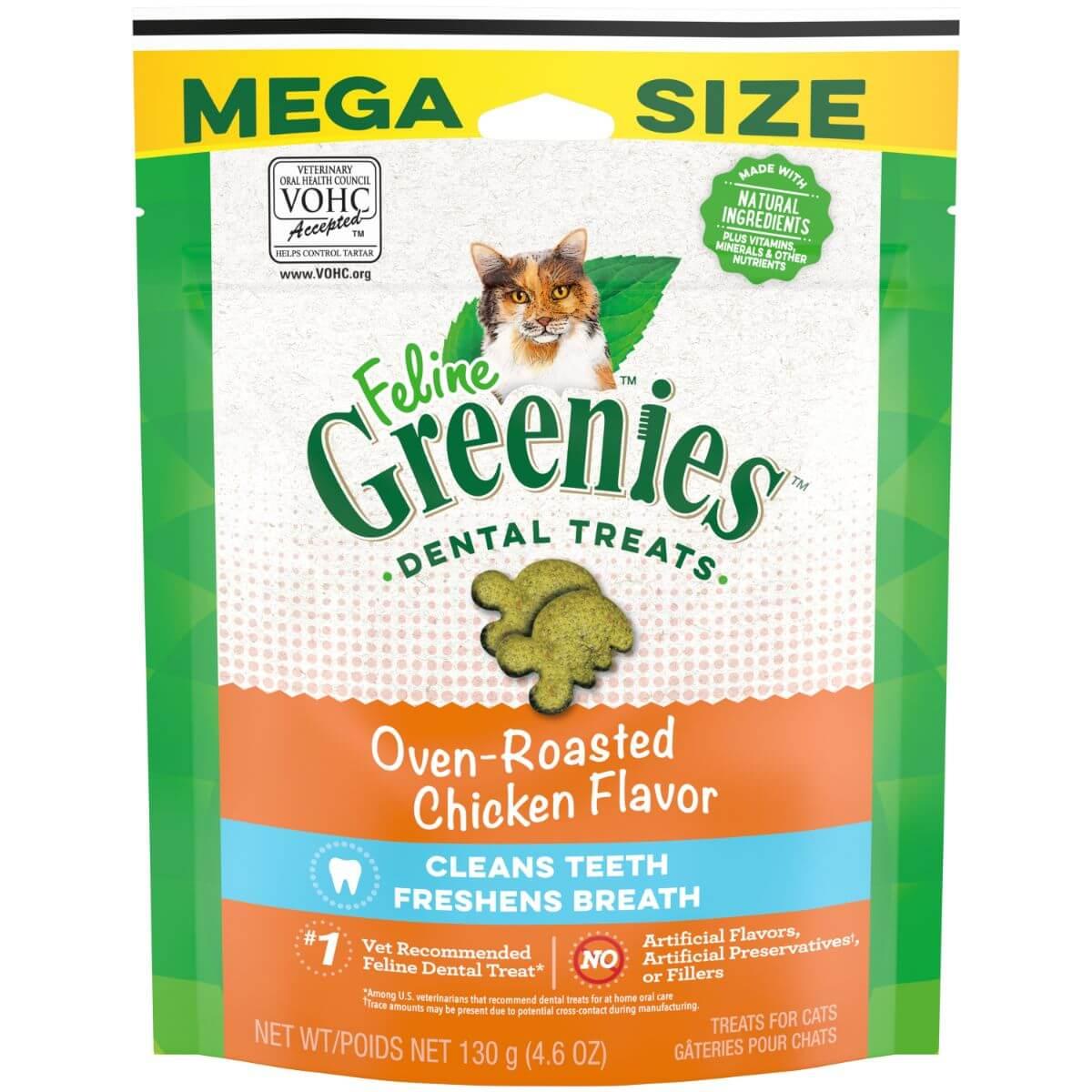Greenies Oven Roasted Chicken Feline Cat Dental Treats