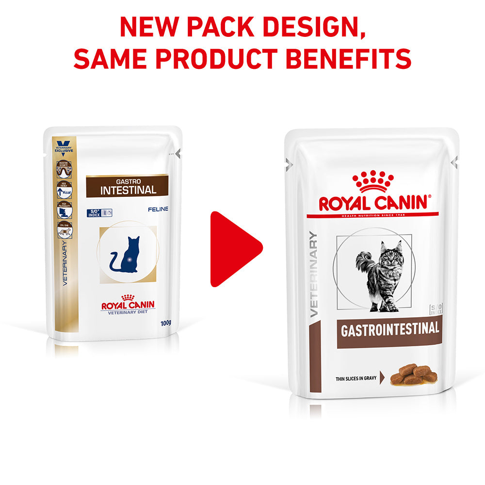 ROYAL CANIN VETERINARY DIET Gastrointestinal Adult Wet Cat Food Pouches