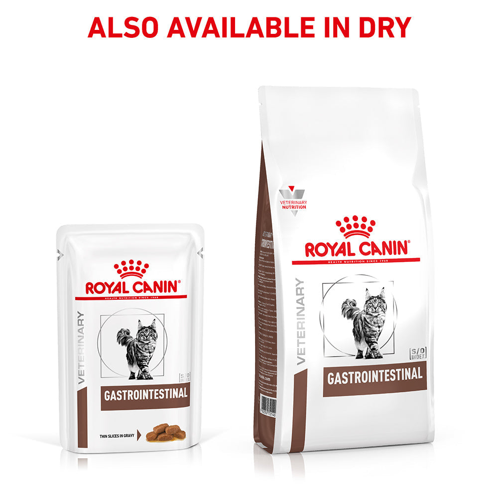 ROYAL CANIN VETERINARY DIET Gastrointestinal Adult Wet Cat Food Pouches