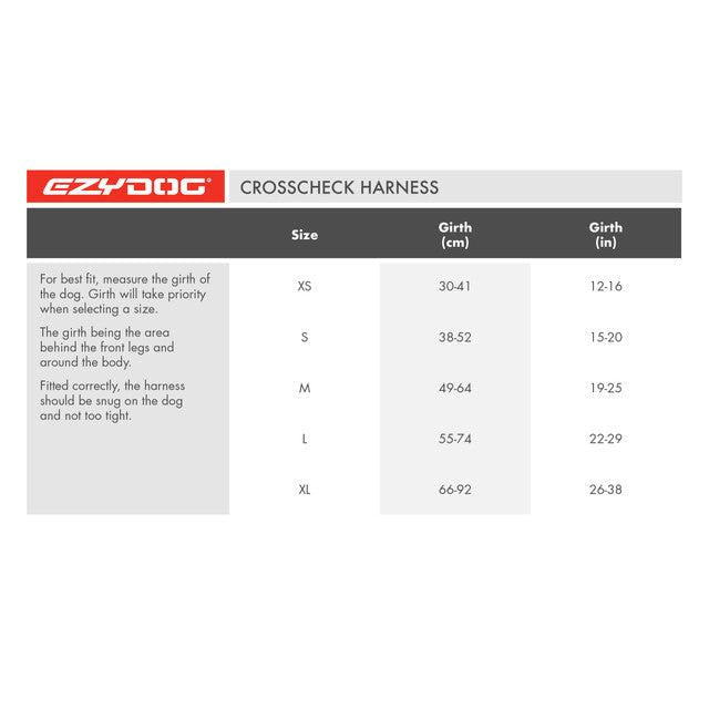EzyDog Crosscheck Dog Harness Black