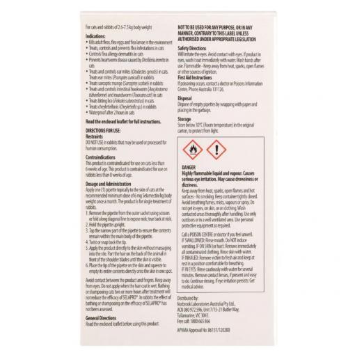 Selapro Spot On Treatment For Cats