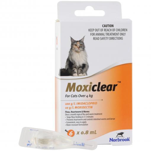 Moxiclear Flea & Worming Spot Treatment >4kg Cat