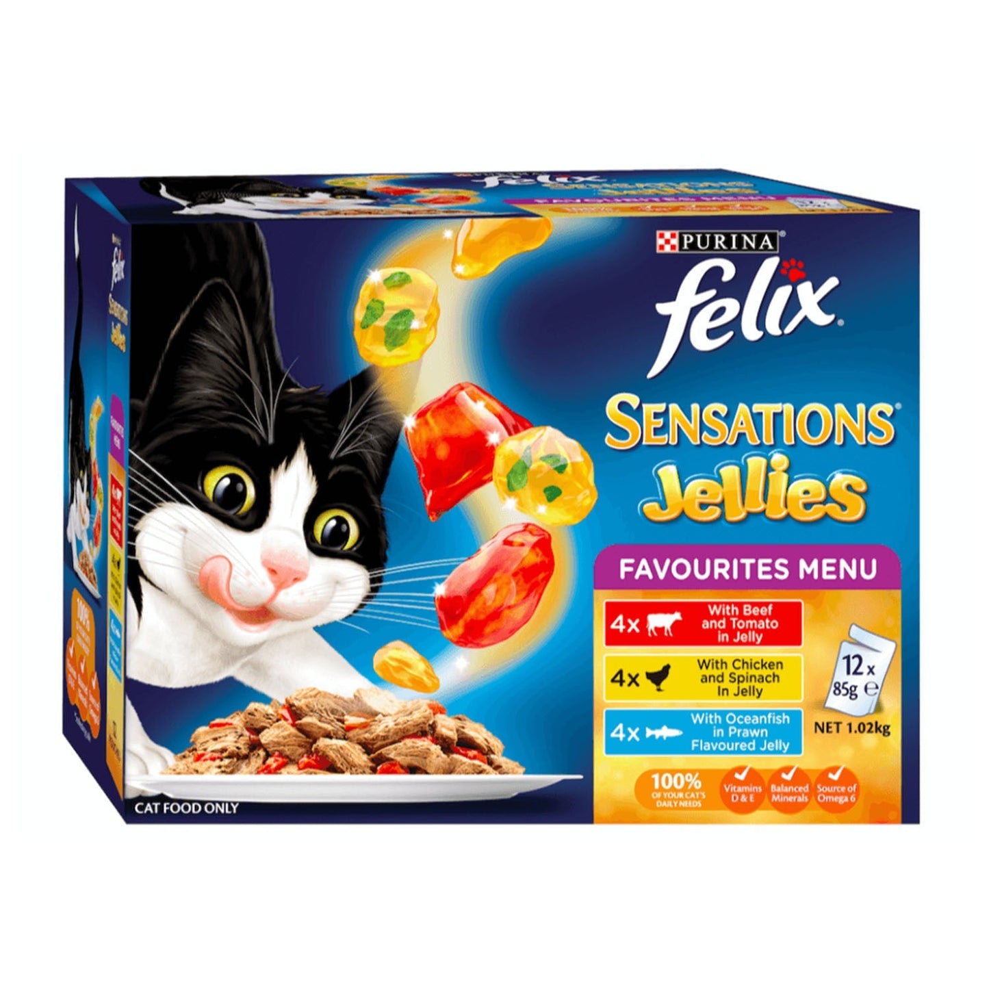 Felix Sensations Jellies Favourites Menu Wet Cat Food