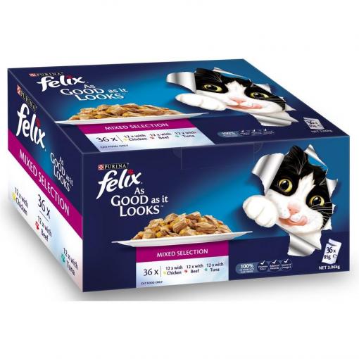 Felix As Good As It Looks Mixed Selection Wet Cat Food