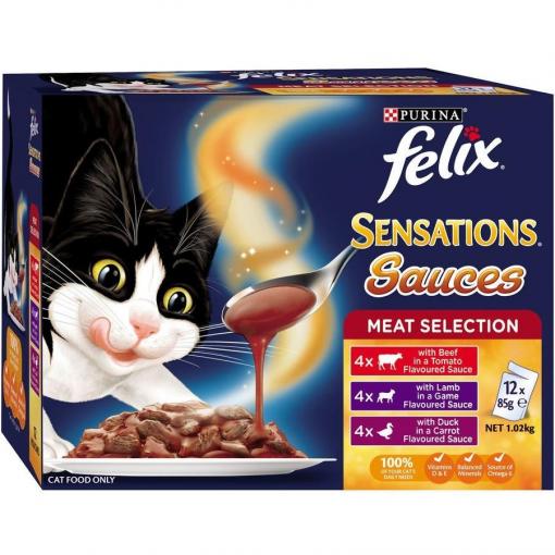 Felix Sensations Sauces Meat Selection Wet Cat Food