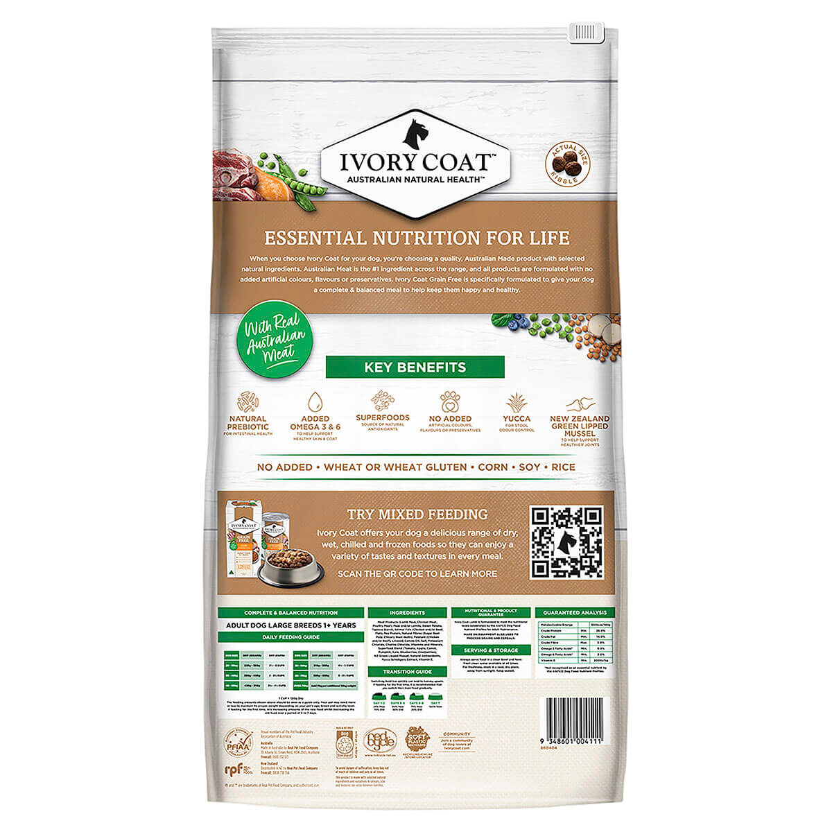 Ivory Coat Grain Free Large Breed Adult Lamb Dry Dog Food