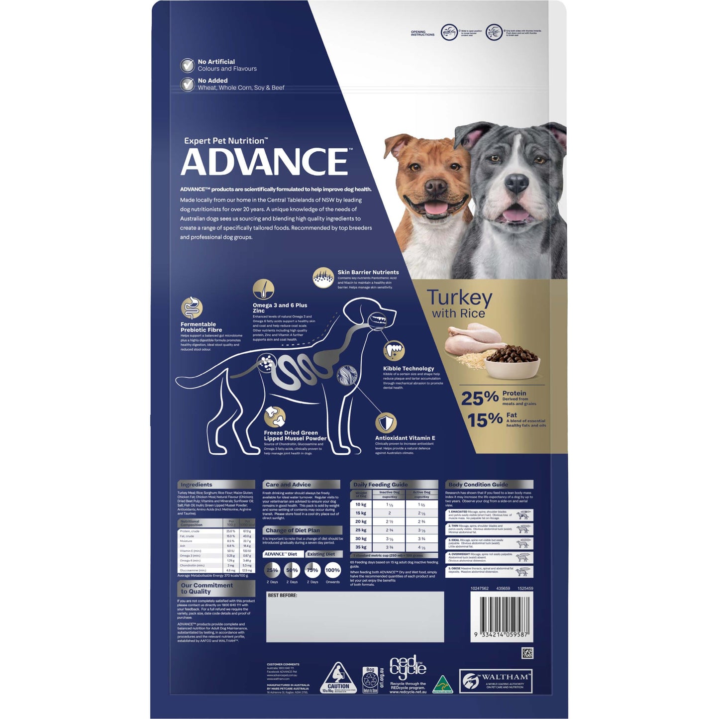 Advance Medium Terriers Ocean Fish with Rice Dry Dog Food