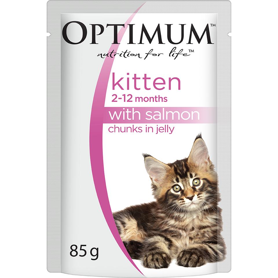 OPTIMUM Kitten Salmon Chunks In Jelly Wet Cat Food