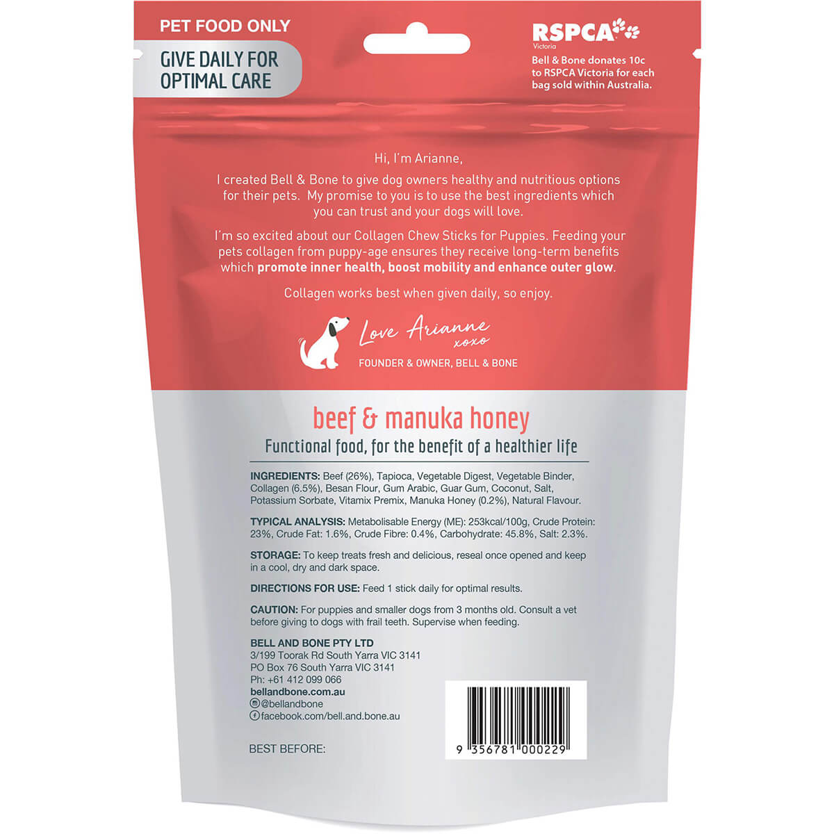 Bell & Bone Beef Collagen Sticks Puppy & Small Dog Treats