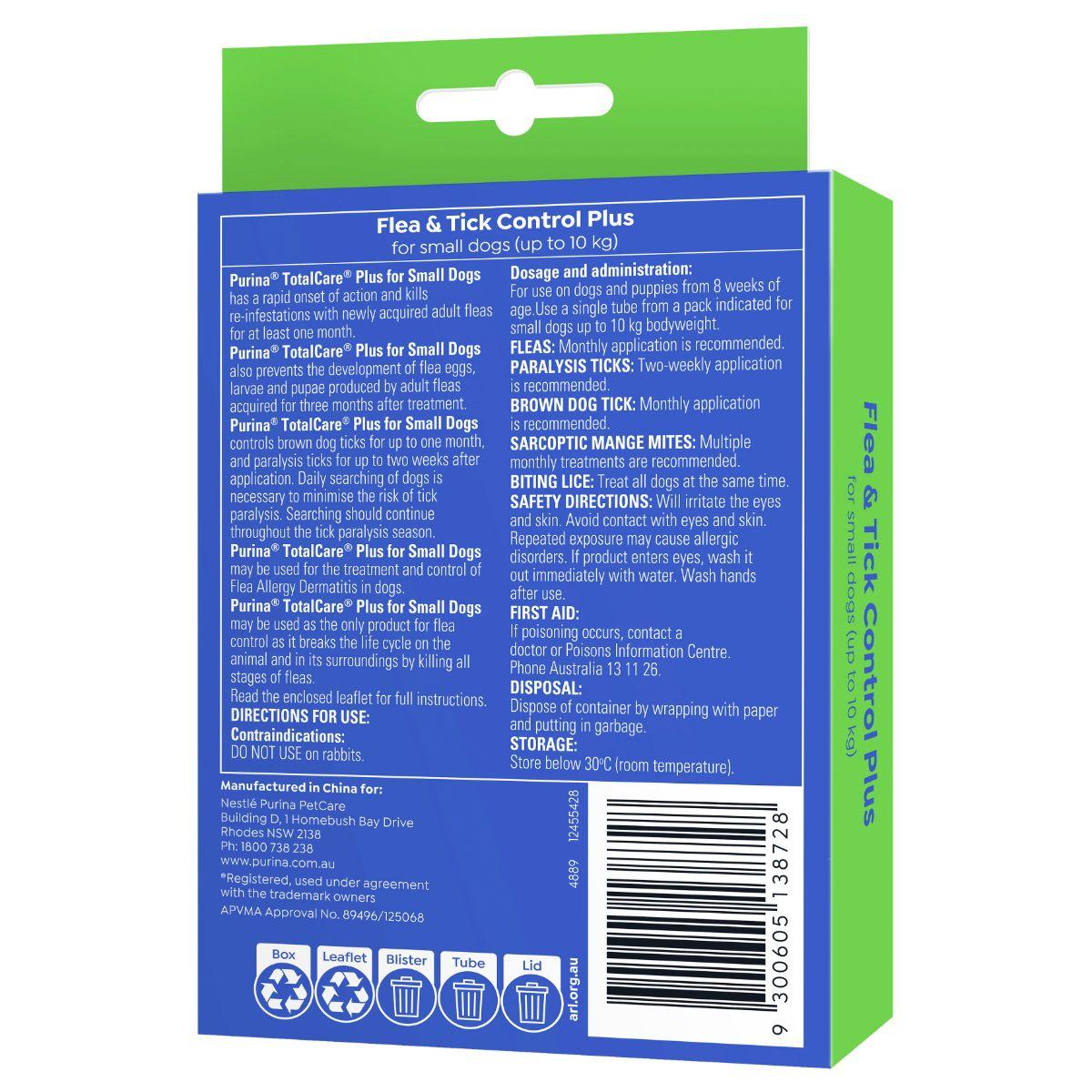 Purina Total Care Flea & Tick Control Plus For Dogs