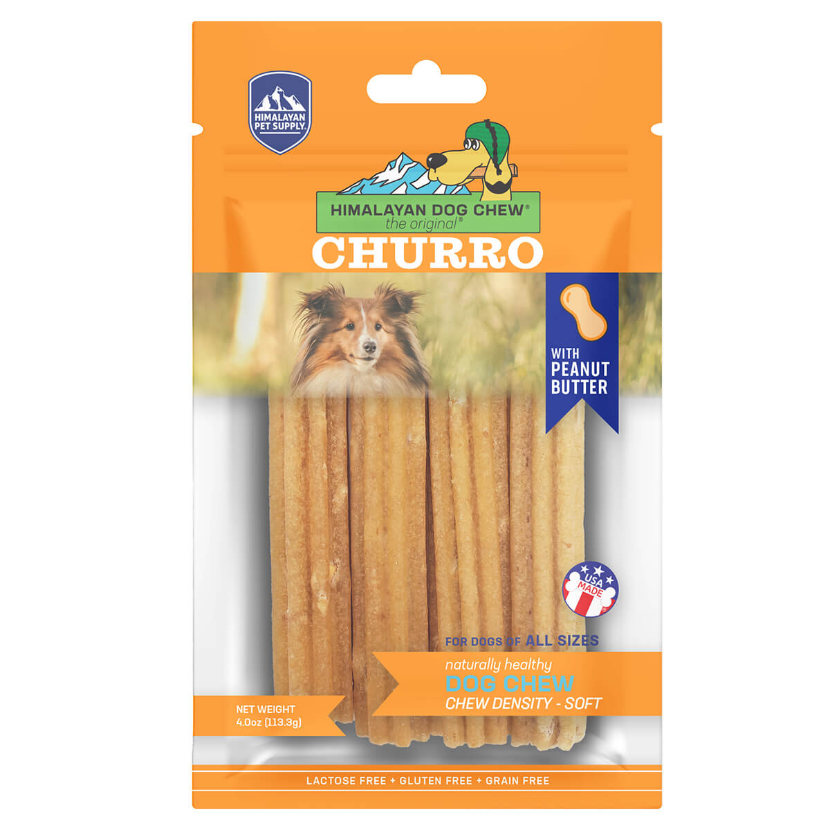 Yaky Churro Peanut Butter Dog Treats