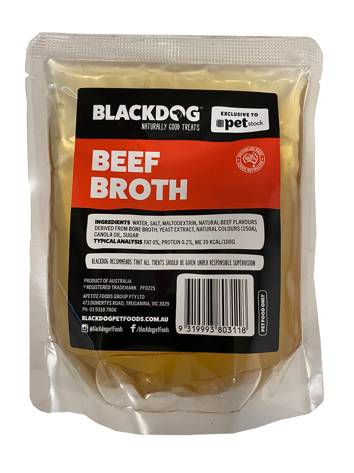 Blackdog Beef Bone Broth Dog Treat