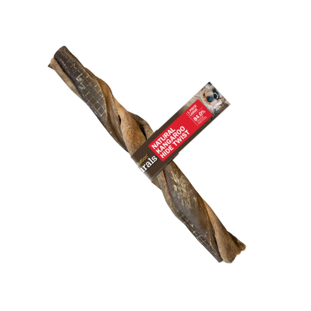 Evolution Naturals Kangaroo Natural Hide Twist Dog Treat