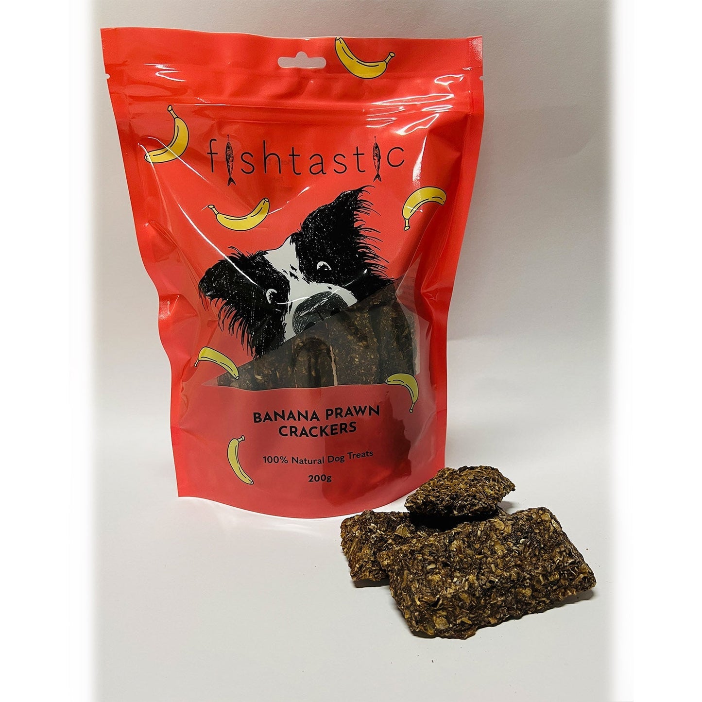 Fishtastic Banana Prawn Crackers Dog Treats