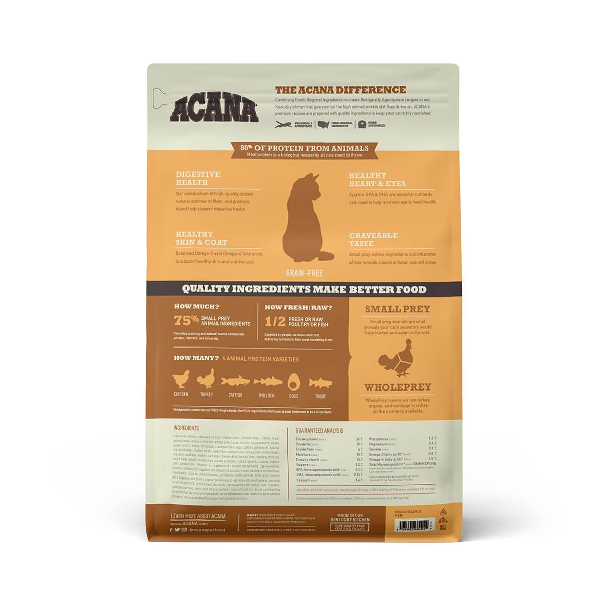 Acana Meadowlands Dry Adult Cat Food