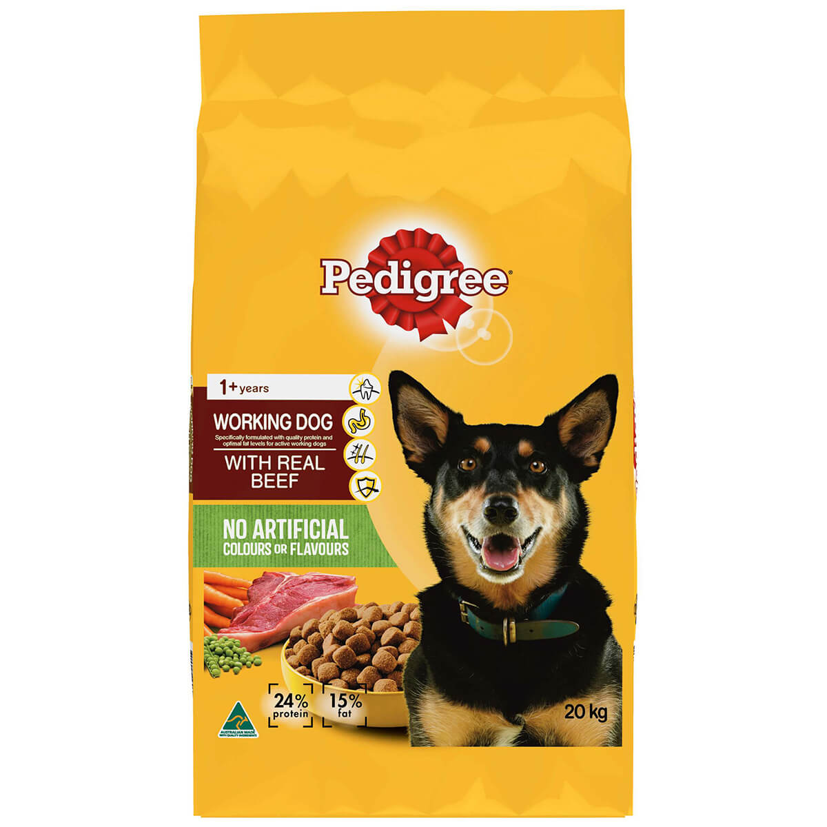 Pedigree Working Dog Real Beef Dry Dog Food