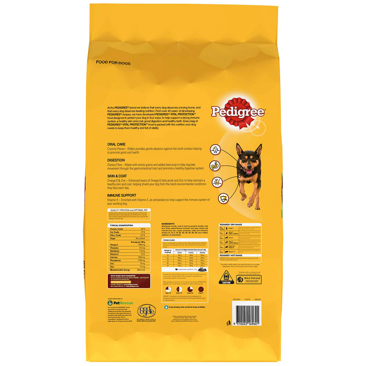 Pedigree Working Dog Real Beef Dry Dog Food