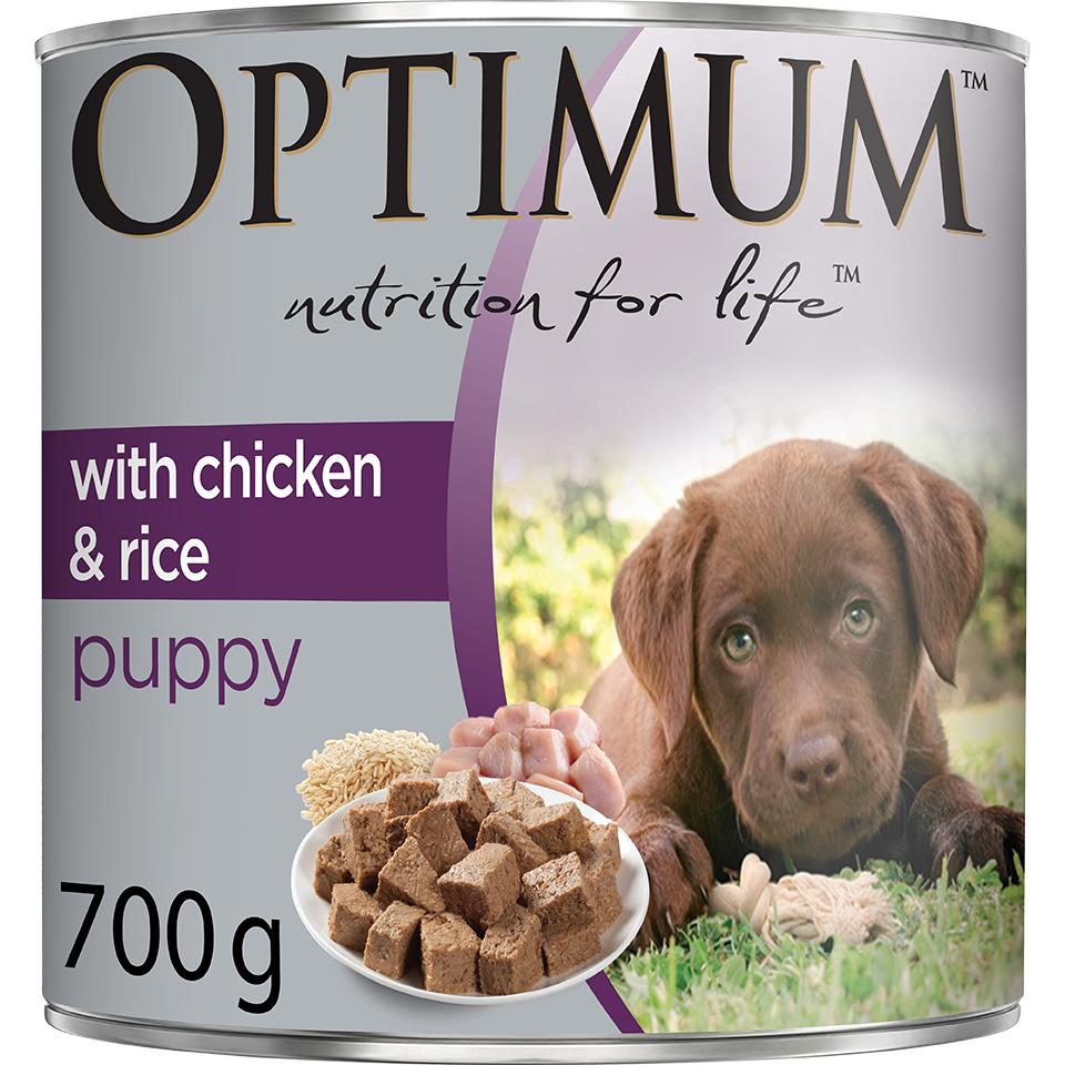Optimum Puppy Chicken & Rice Wet Dog Food