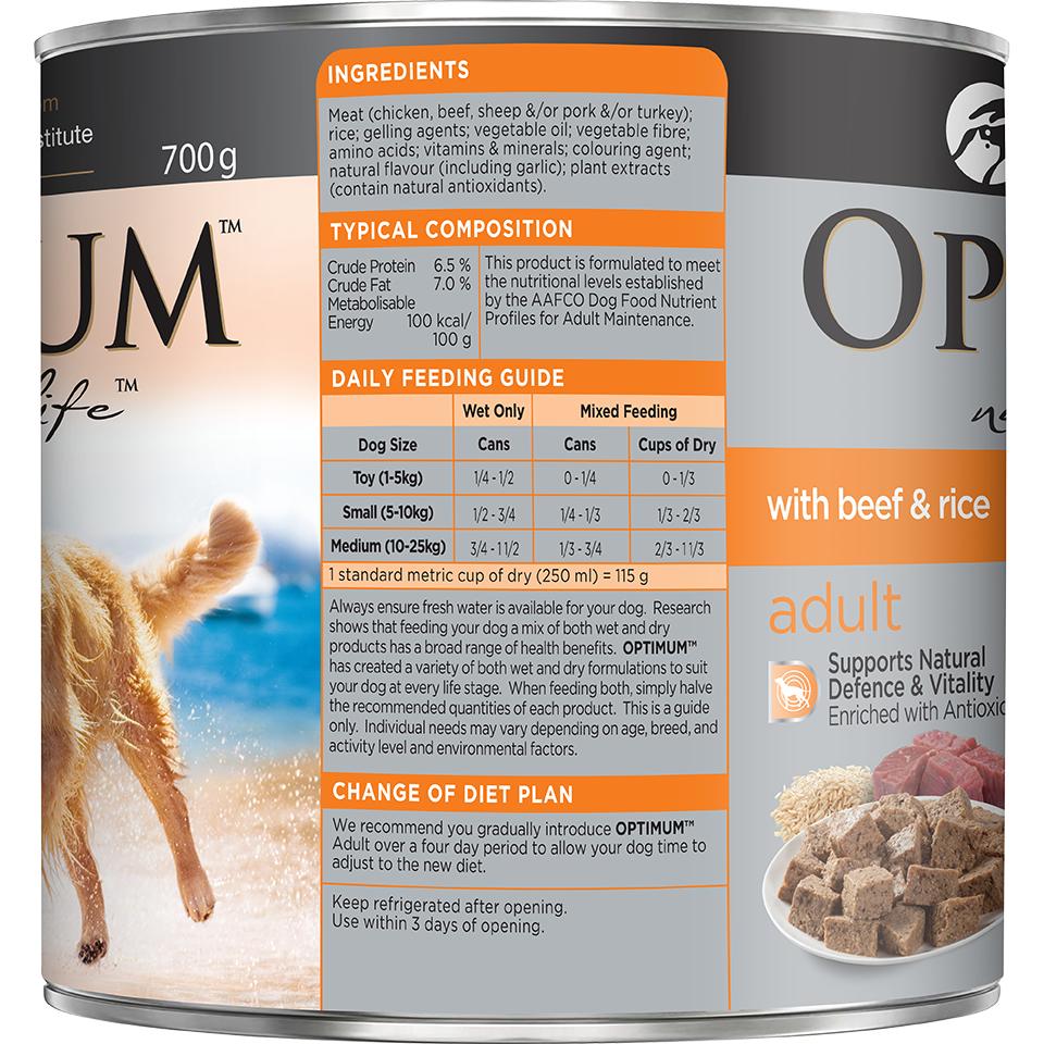 Optimum Beef, Egg & Rice Wet Dog Food