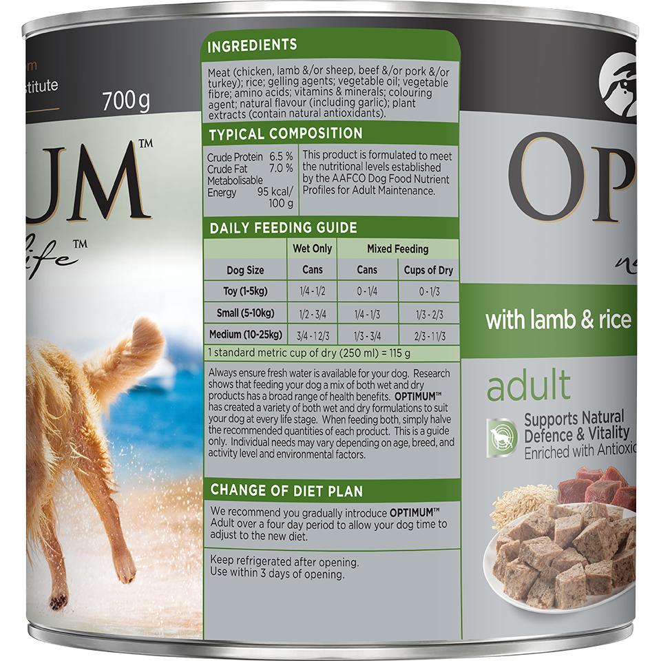 Optimum Lamb & Rice Wet Dog Food