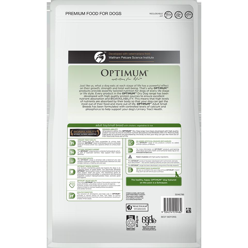 Optimum Small Breed Adult Chicken, Vegetables & Rice Dry Dog Food