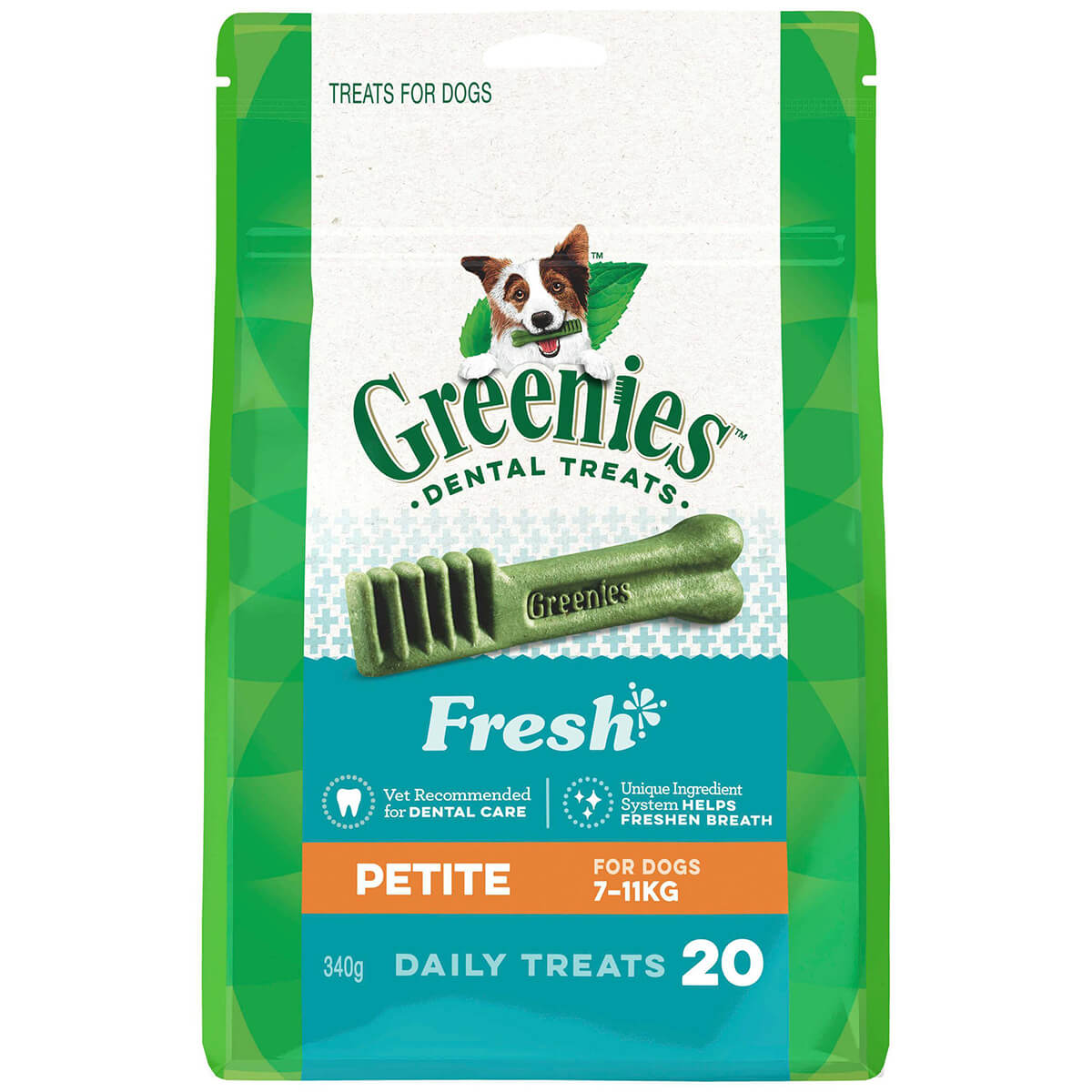 Greenies Freshmint Petite Dental Chews Dog Treats