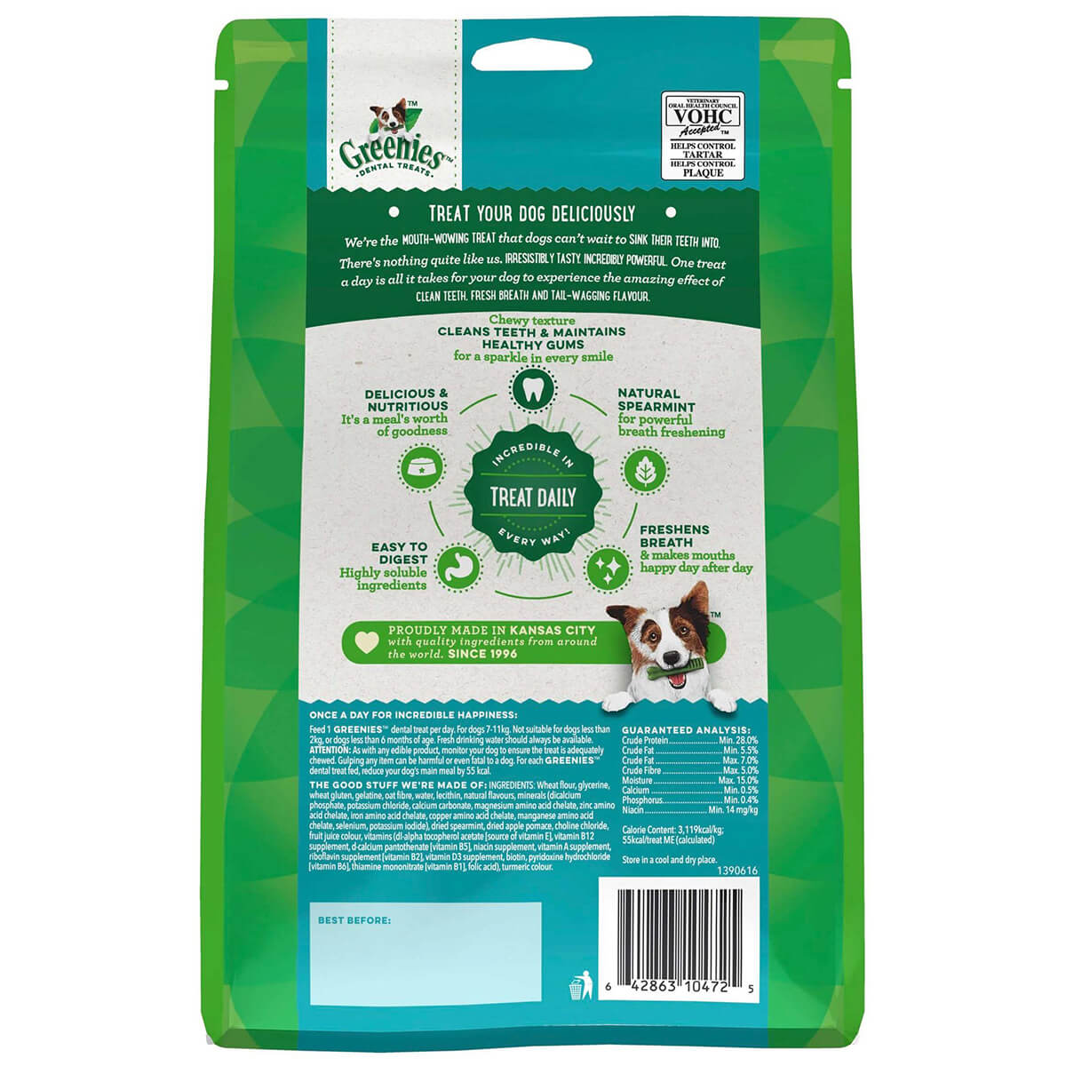 Greenies Freshmint Petite Dental Chews Dog Treats